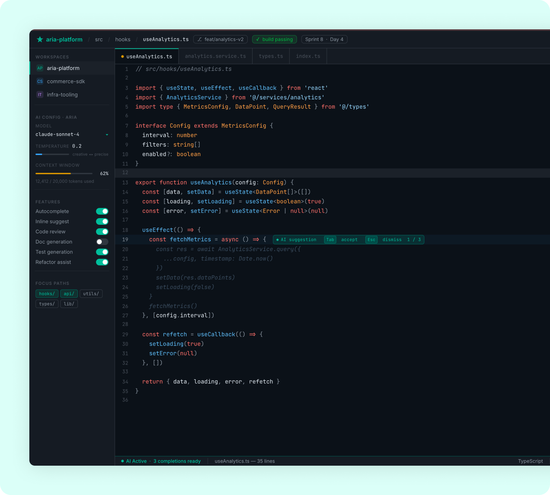 AI code generation workflow