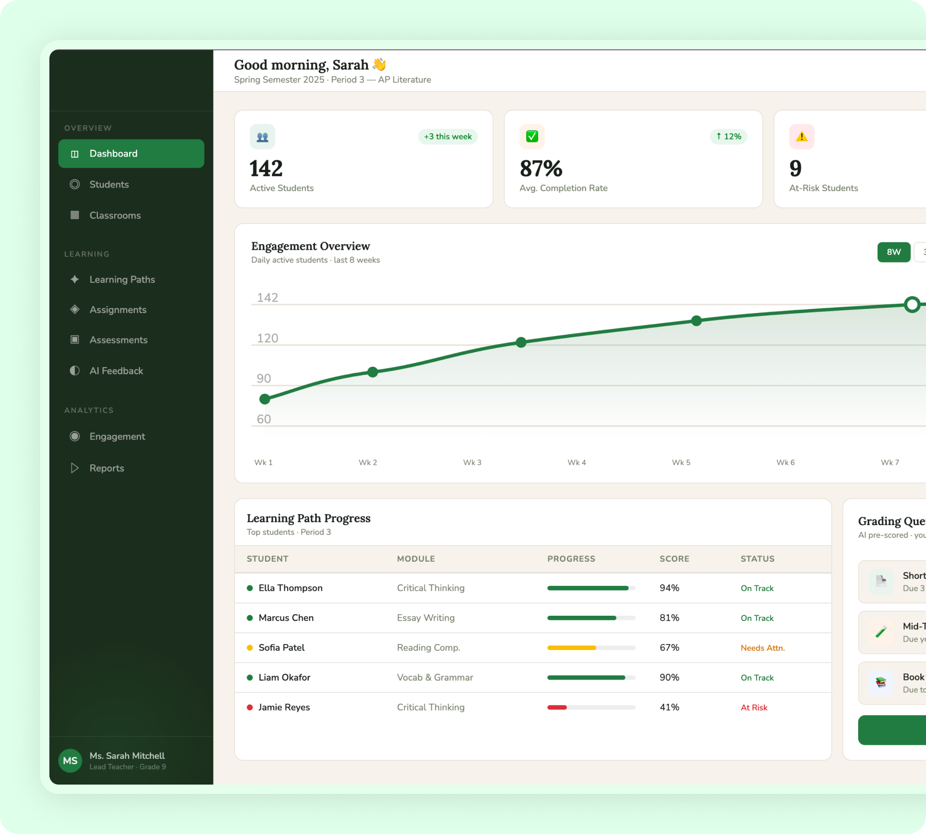 Logistics setup dashboard