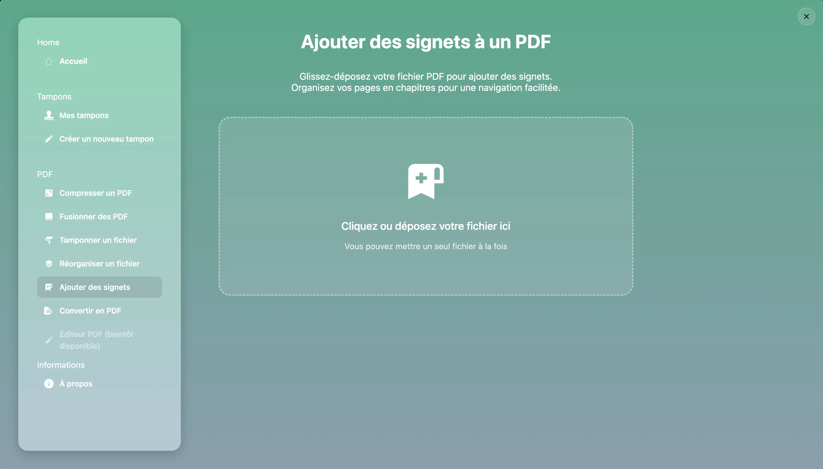 Ajouter des signets - Maxi PDF