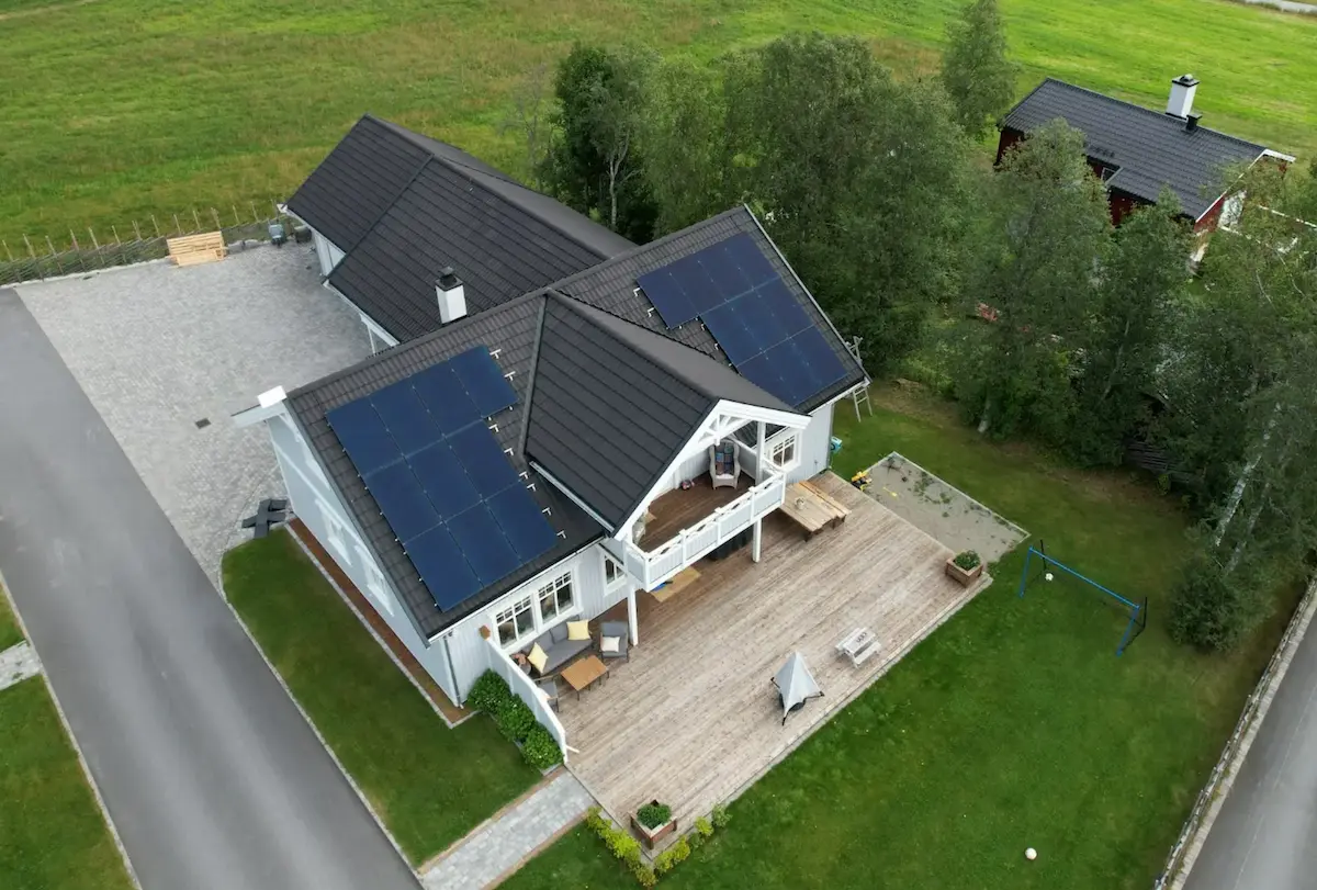 Solcelle på hustak