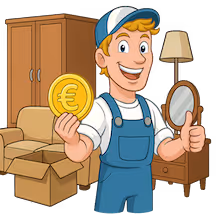 RümpelFrei Hamburg Entrümpelung Cartoon Tapetenentfernung