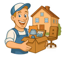 RümpelFrei Hamburg Entrümpelung Cartoon Tapetenentfernung