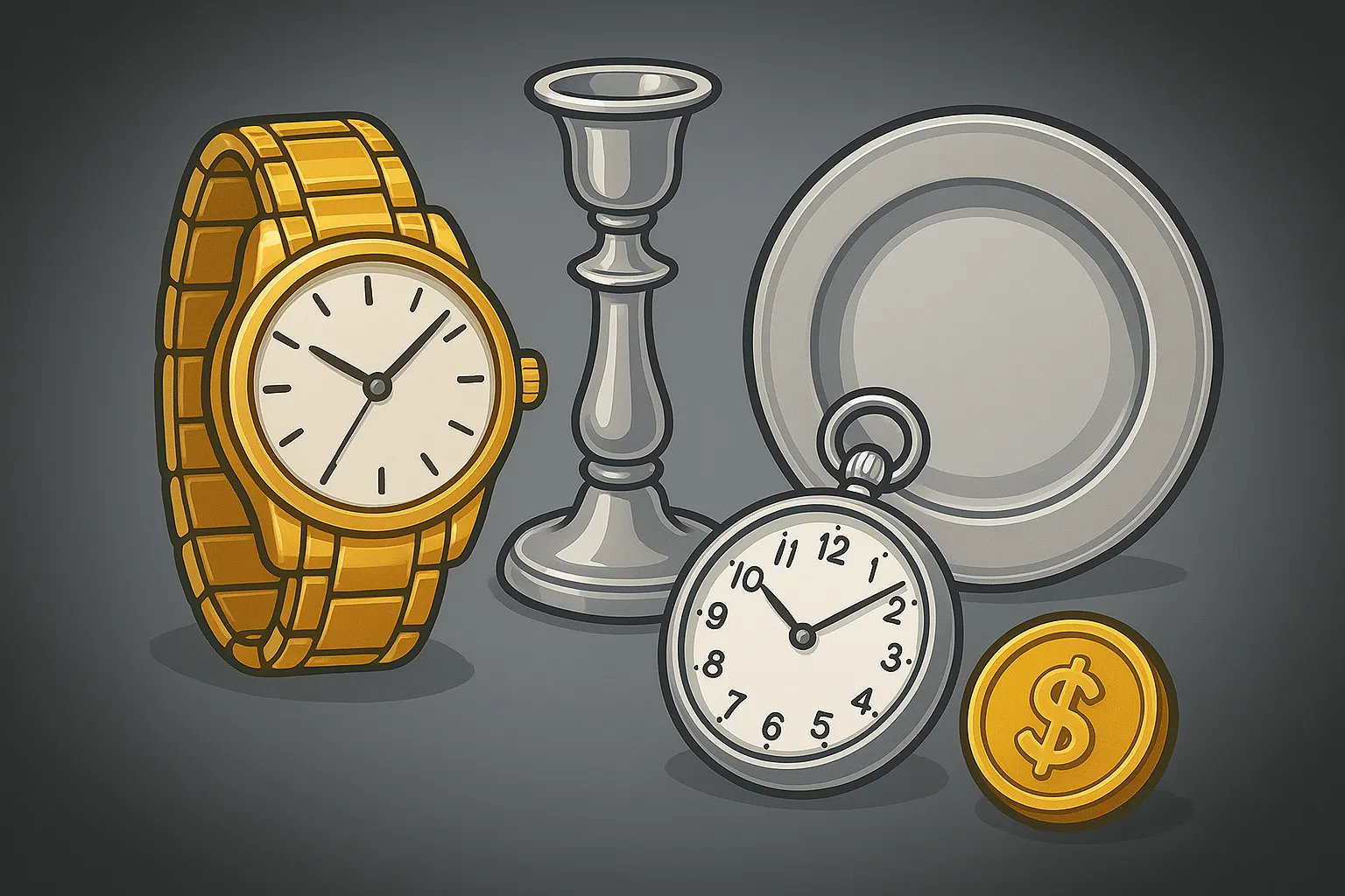 Wertgegenstände & Schmuck cartoon