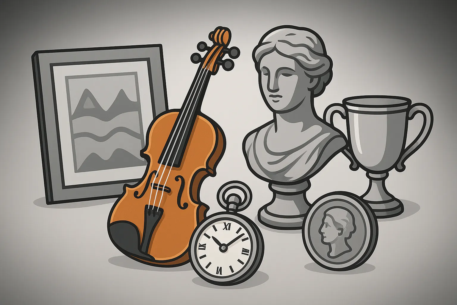 Kunst, Musik & Sammelobjekte cartoon