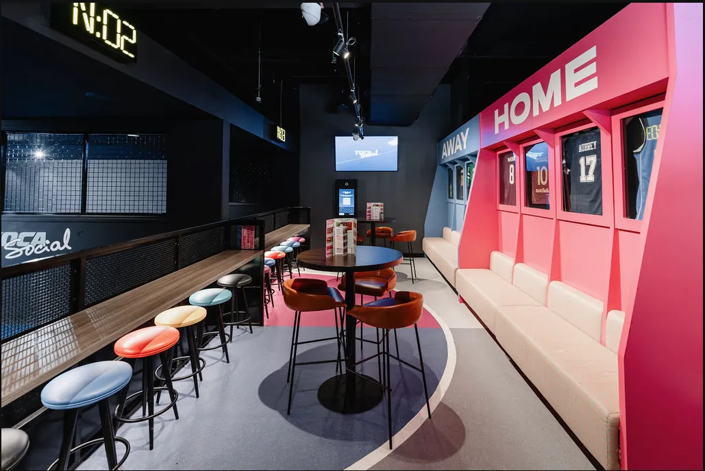 A space called the left wing featuring shirts from soccer, NFL and NBA players