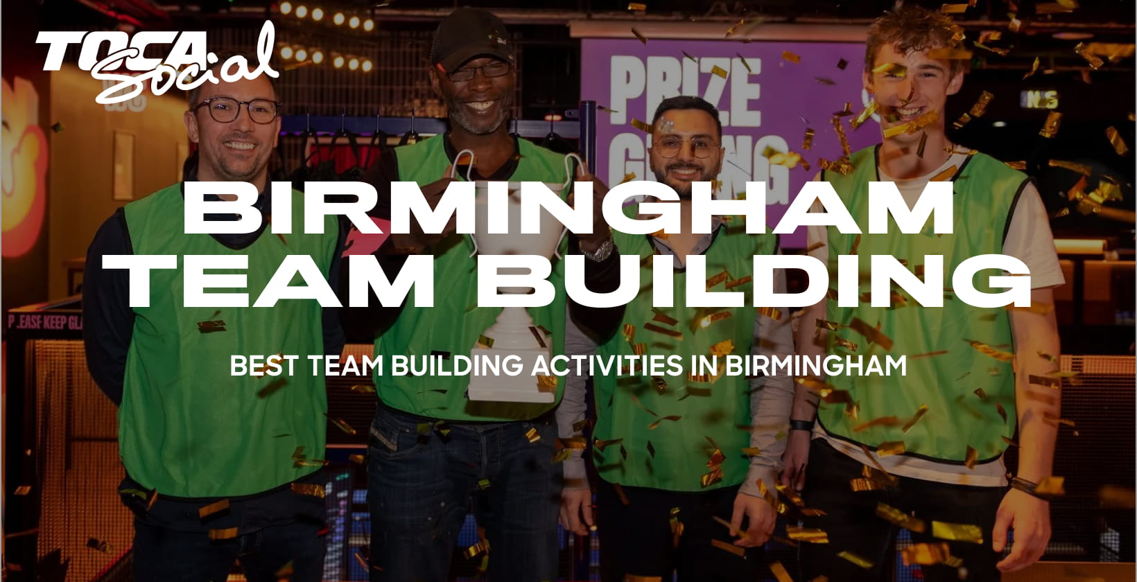 Colleagues enjoying a team-building activity at TOCA Social Birmingham