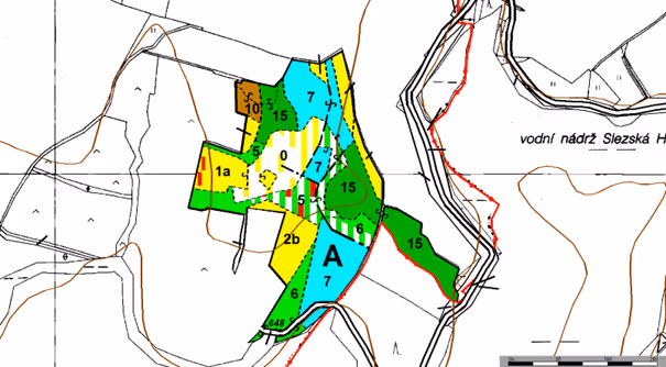 porostní mapa Ostrova ochrany přírody