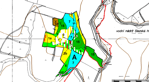 porostní mapa Ostrova ochrany přírody