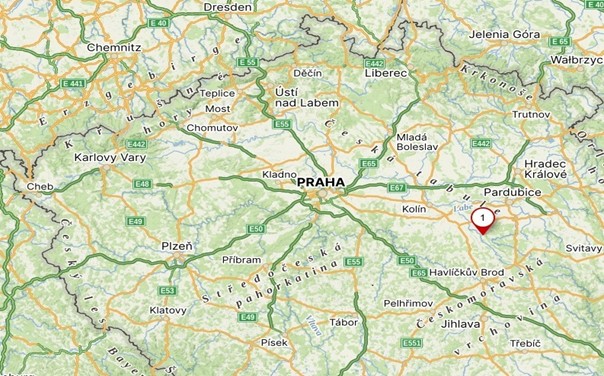 lesnická mapa se zákresem hranic ostrova