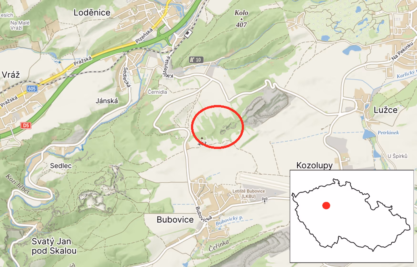 porostní lesnická mapa LHC Český kras se zákresem hranic OOP Lom Branžovy
