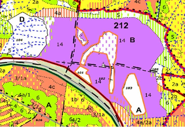zákres lesních porostů ponechaných bez zásahu