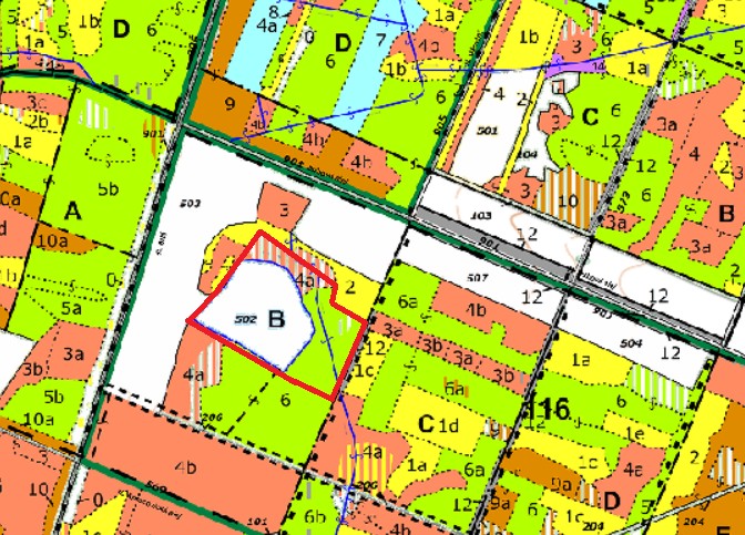 porostní lesnická mapa LHC Ostrava se zákresem hranic ostrova 