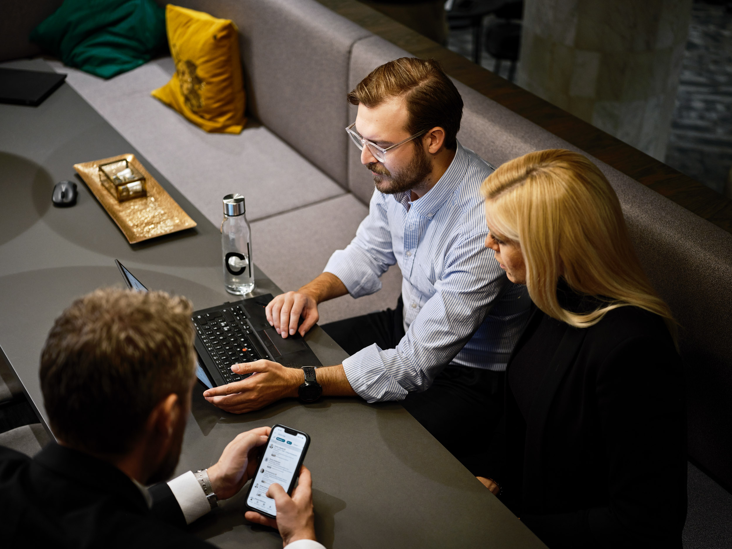 members having a zoom call