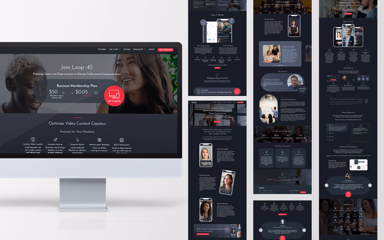 Bo Tsang DiMatteo Design Loop :45 Marketing Website
