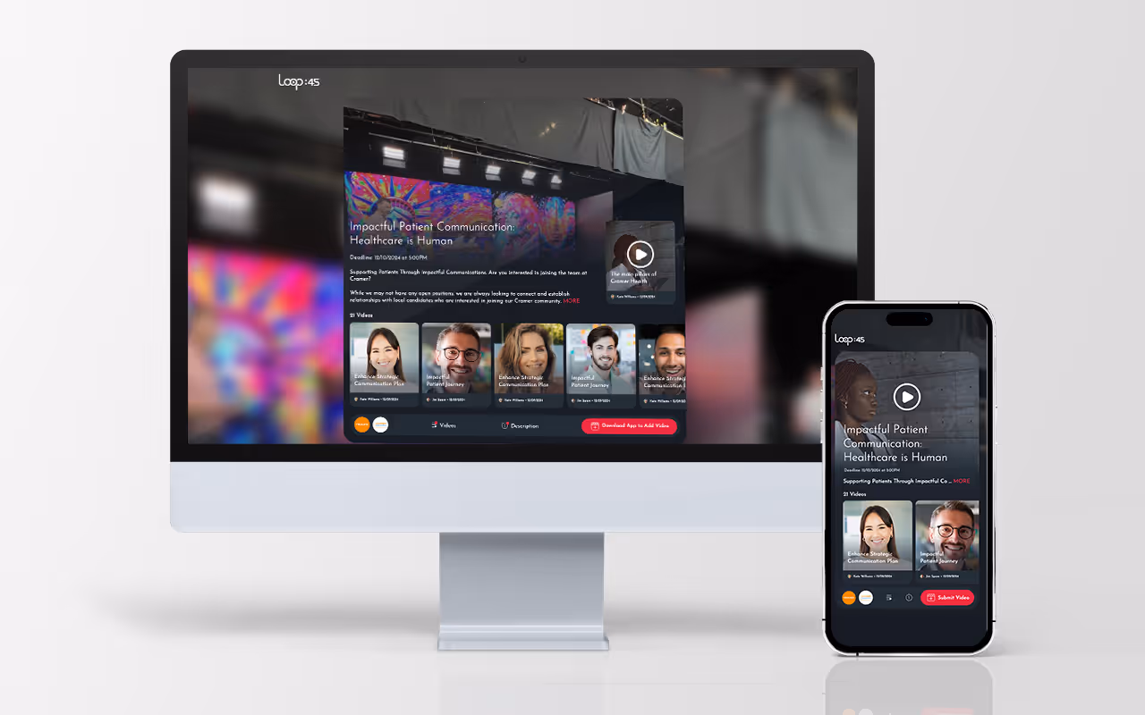 Bo Tsang DiMatteo Design Loop :45 Video Viewer on Desktop Web