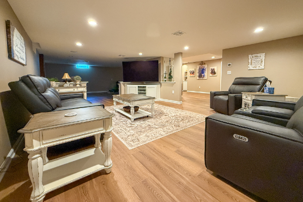 A photo of room in basement