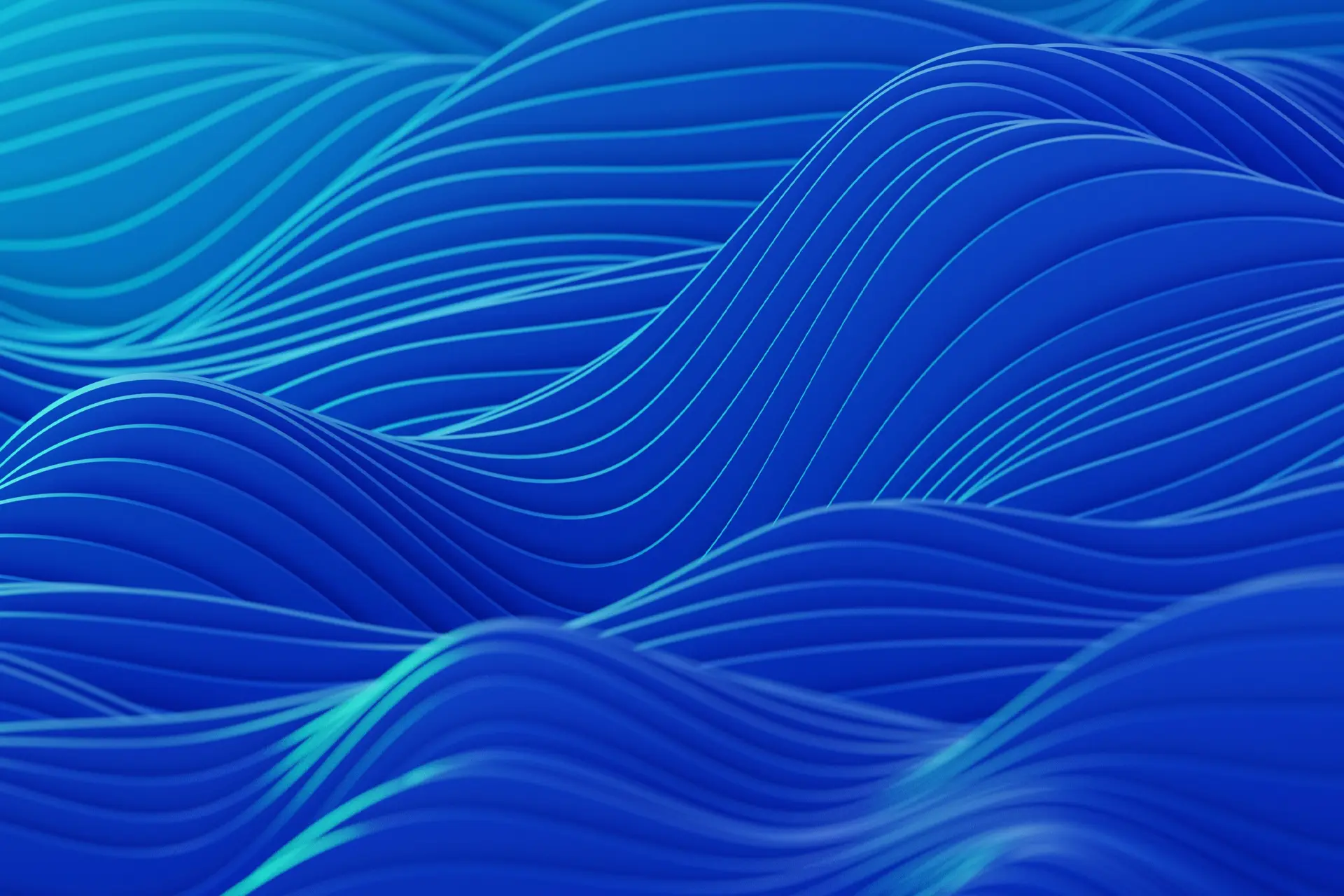 Abstract blue wave shapes