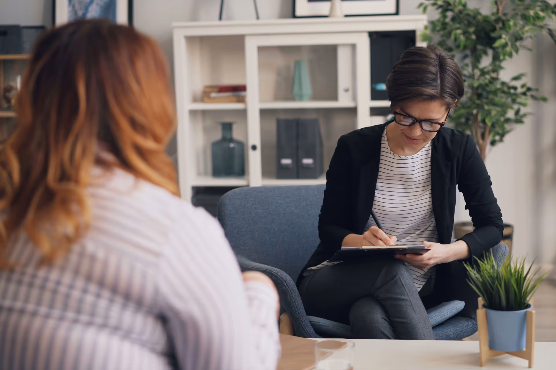 HR professional assessing staff
