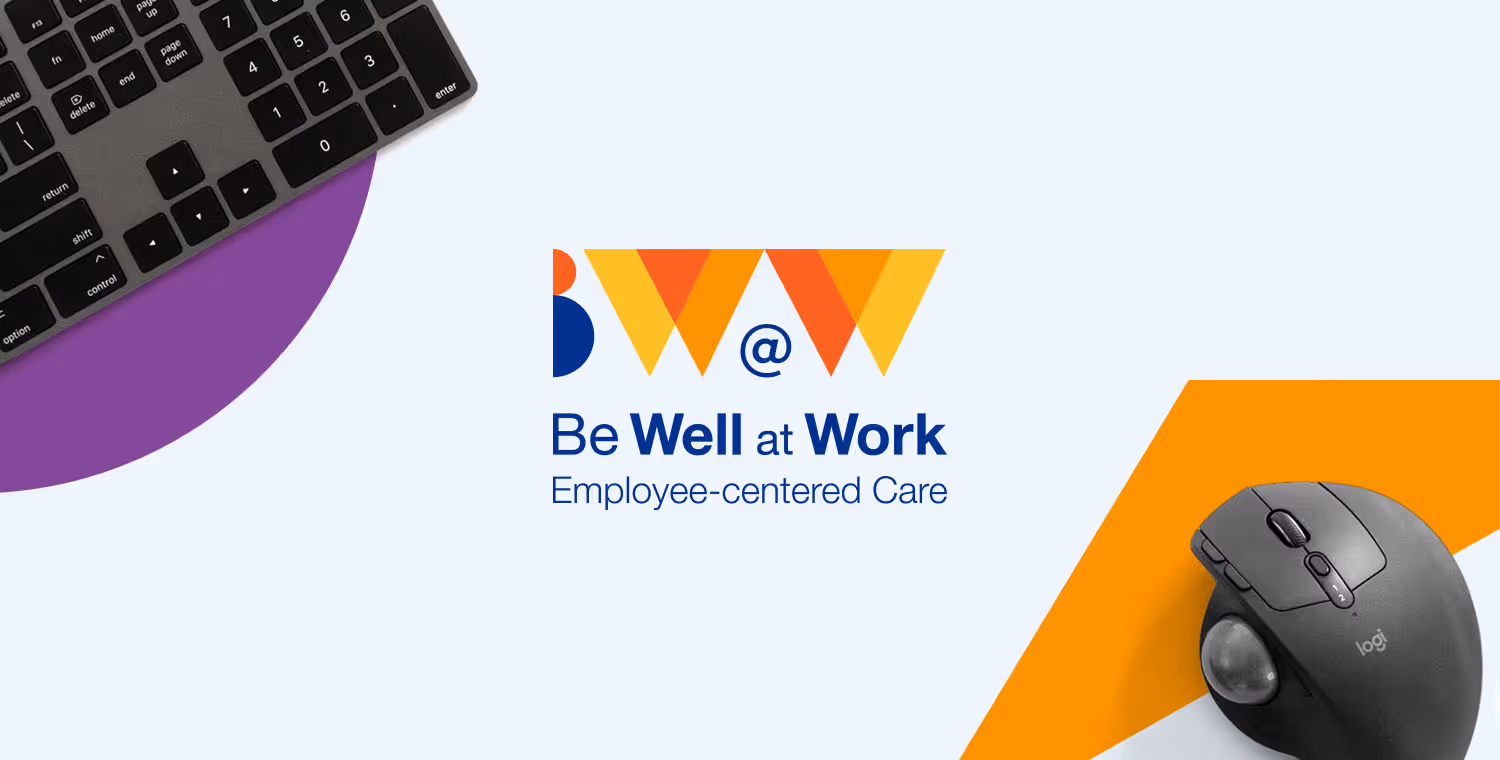 Be Well @ Work logo and graphics