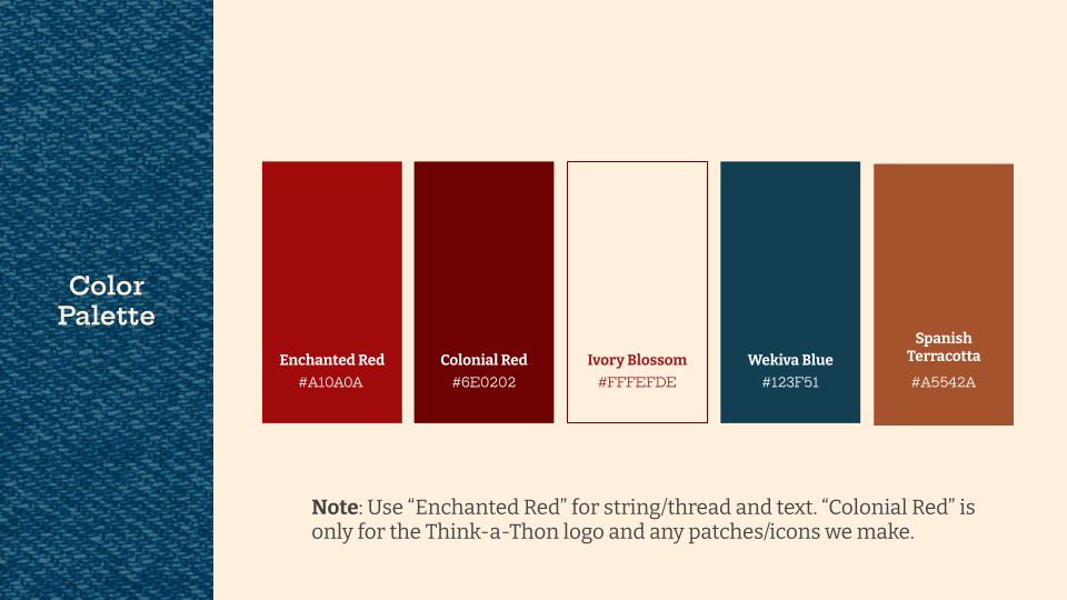 Brand colors for Think-A-Thon 2026.