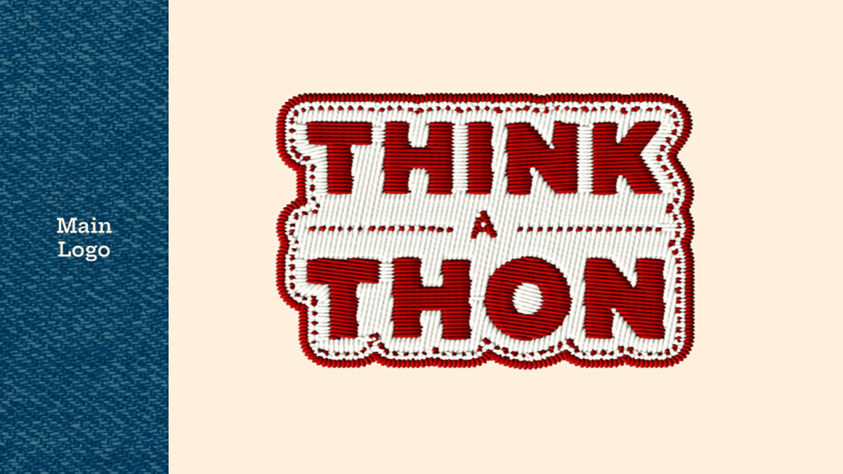 An image of Think-A-Thon's embriodered patch logo.