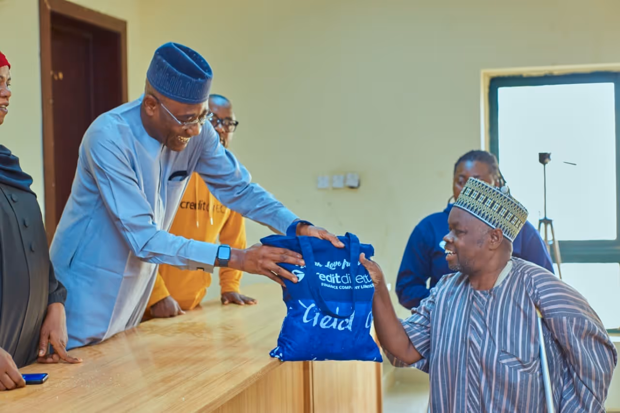 Credit Direct team in collaboration with Alhaji Saidu Ibrahim Danja, Senior Special Assistant to the Governor of Katsina State; Alhaji Mai Wada Dan Mallam, DG Media and Publicity, representing the Head of Service; Hajiya Binta Dan Gani, Executive Secretary of the Katsina State Emergency Management Agency (SEMA); Alhaji Magaji M. Aliyu, a representative from Magaji Madogara Villages; and Alhaji Sanusi Mahuta, Director of Social Welfare for IDPs.