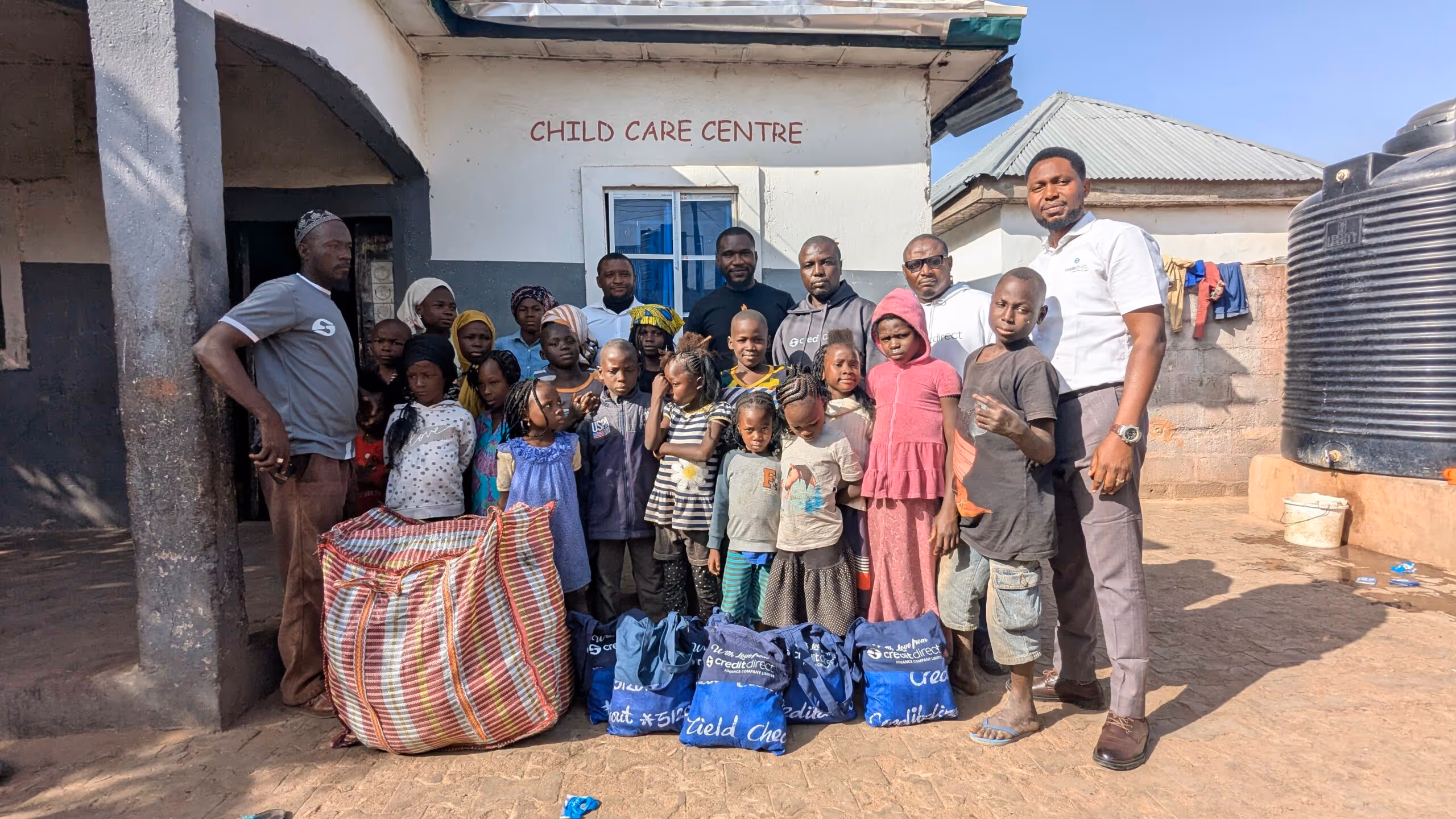 Credit Direct team at the Child Care Centre, Gombe.
