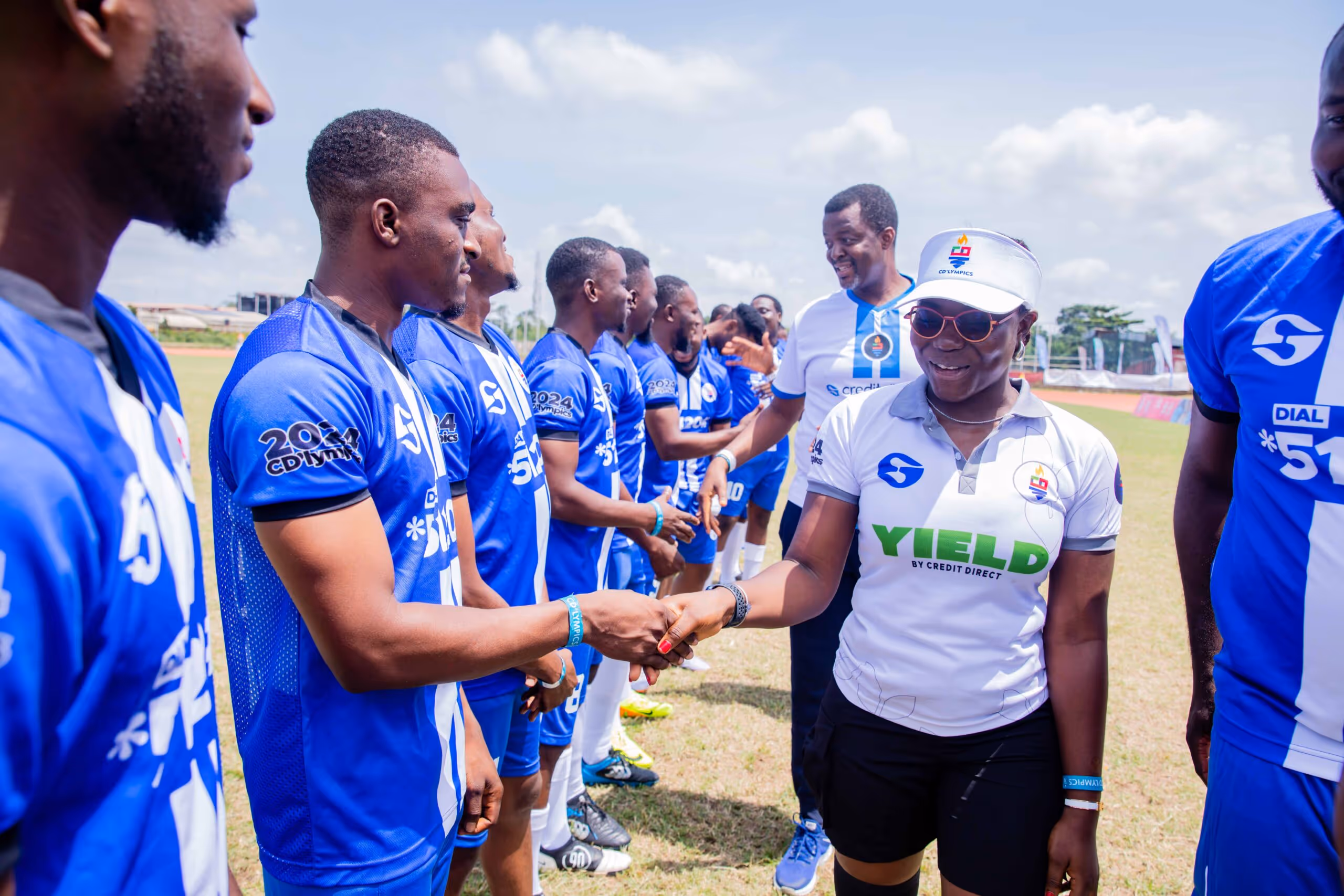 Edwina Olanipekun, Head of People Management, Credit Direct with footballers