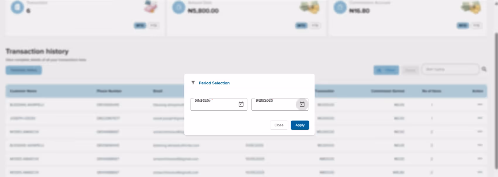 Date range filter on the Checkout Merchant Dashboard
