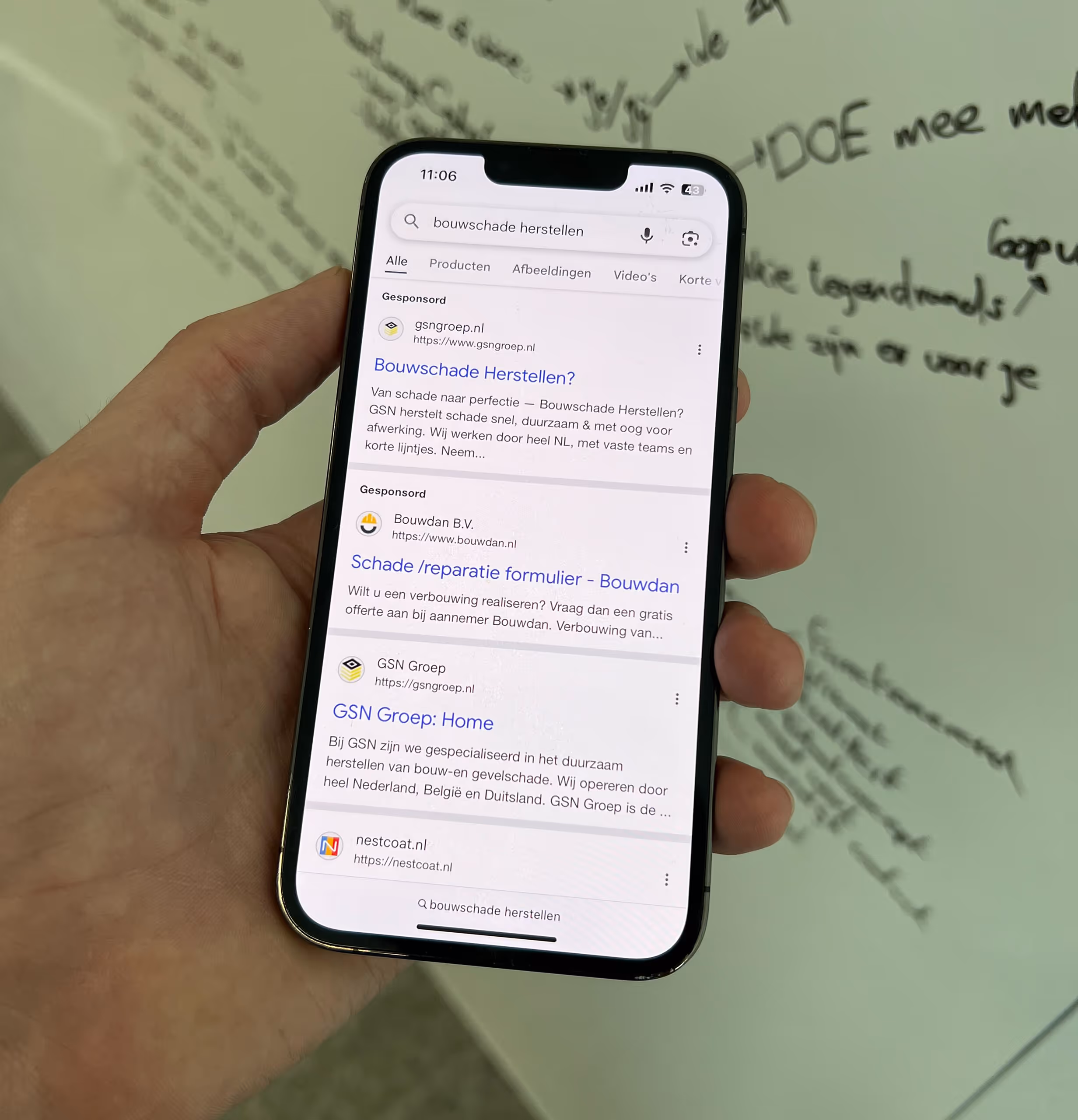 Pulse online marketing bureau Sliedrecht toont GSN Groep zoekresultaten
