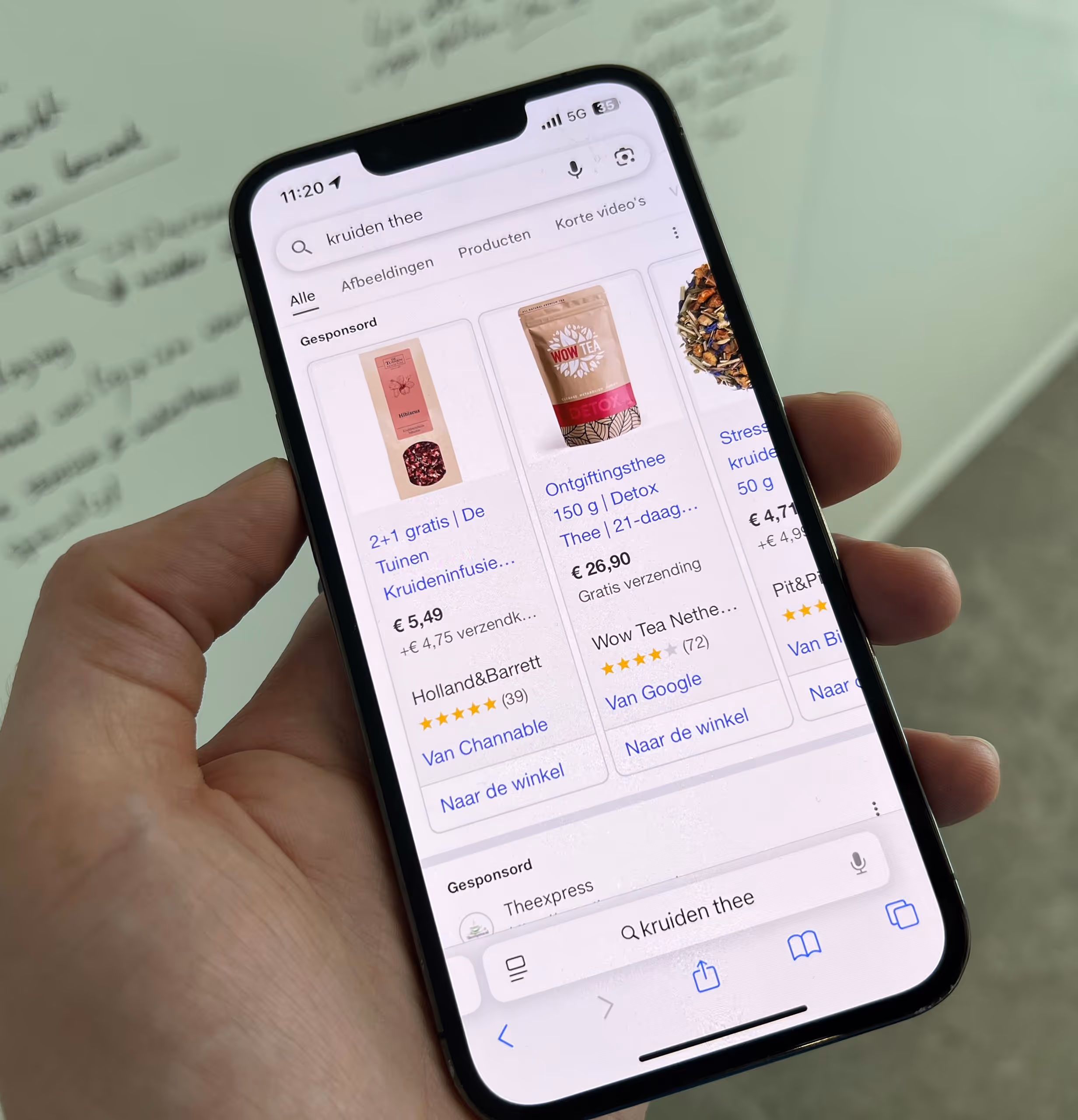 Pulse online marketing bureau Sliedrecht toont kruidenthee zoekresultaten