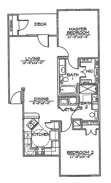 2x2 Floor plan layout
