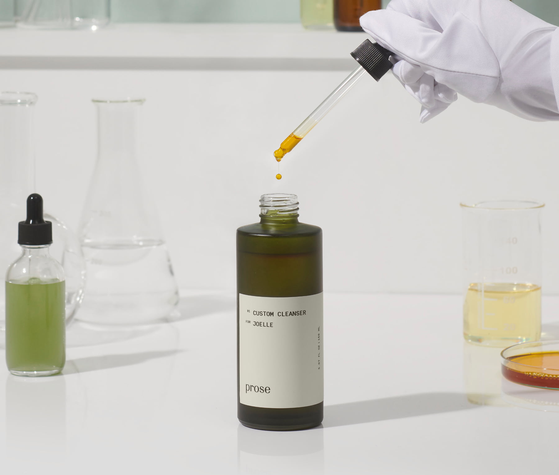 bottle of skincare products