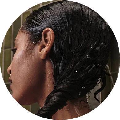 woman with wet hair