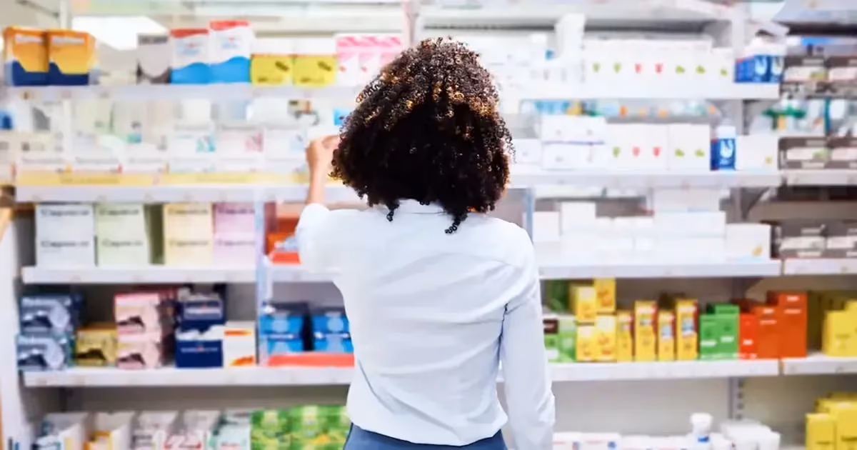 woman shopping in pharmacy