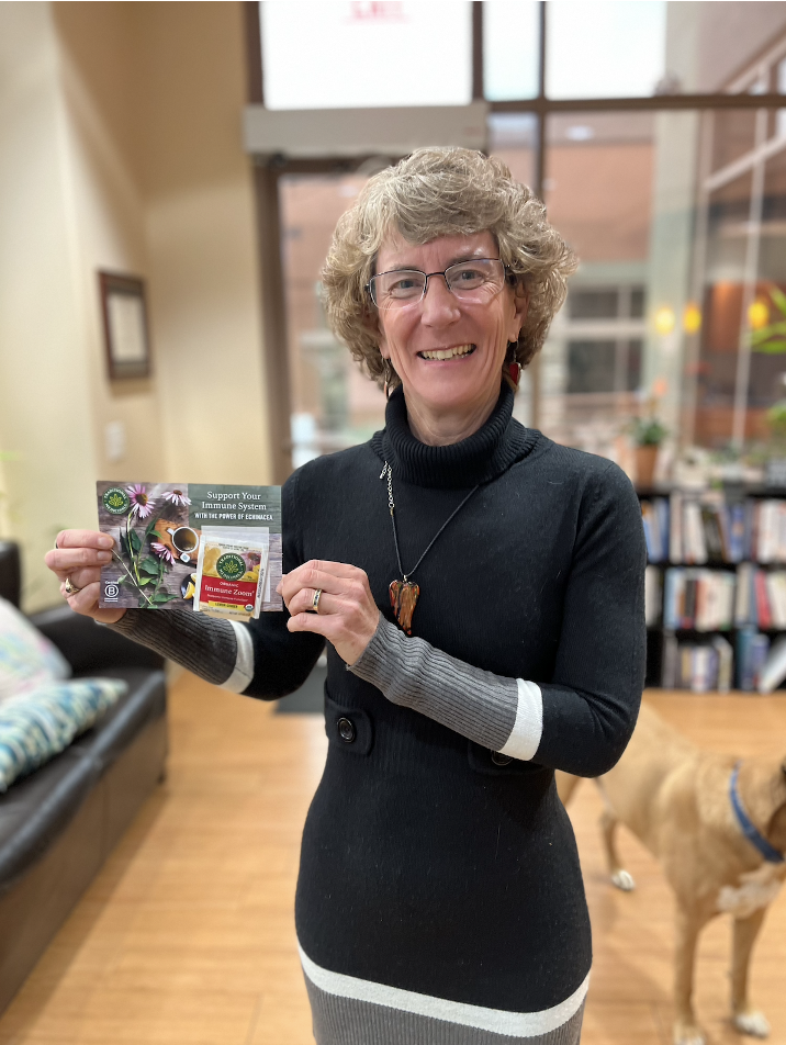 woman holding immune zoom tea