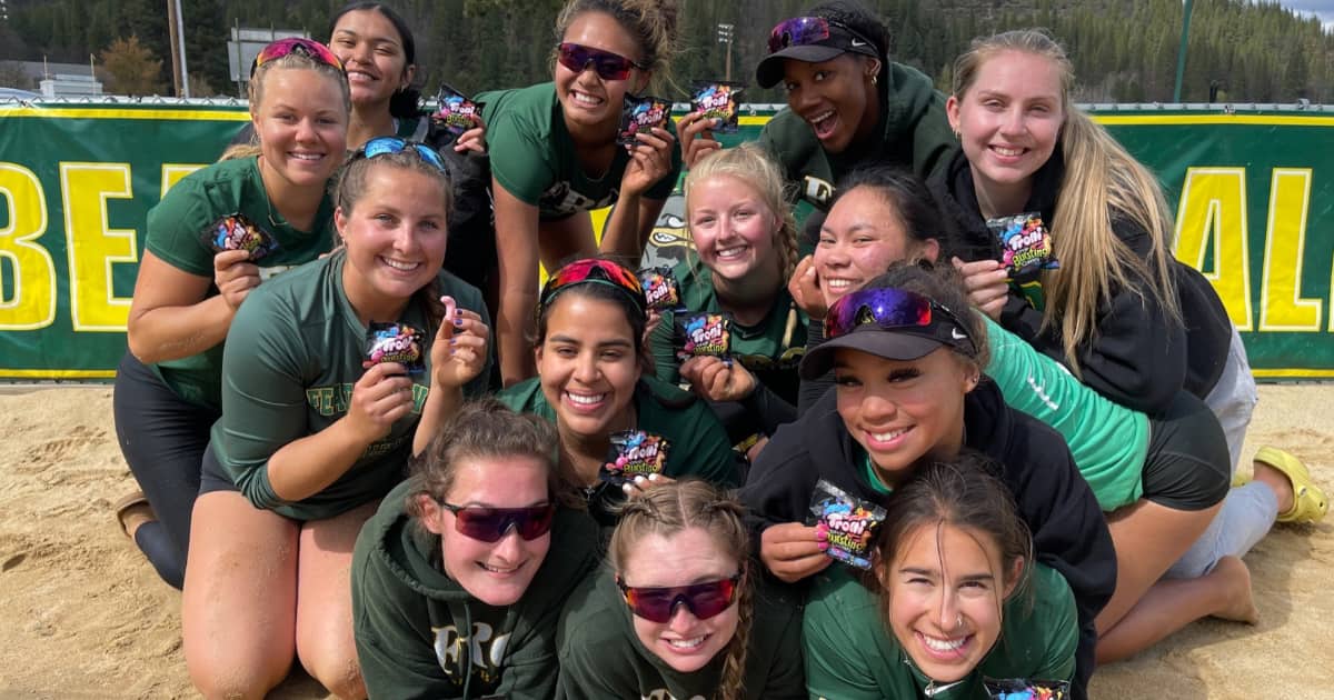 women holding trolli product samples
