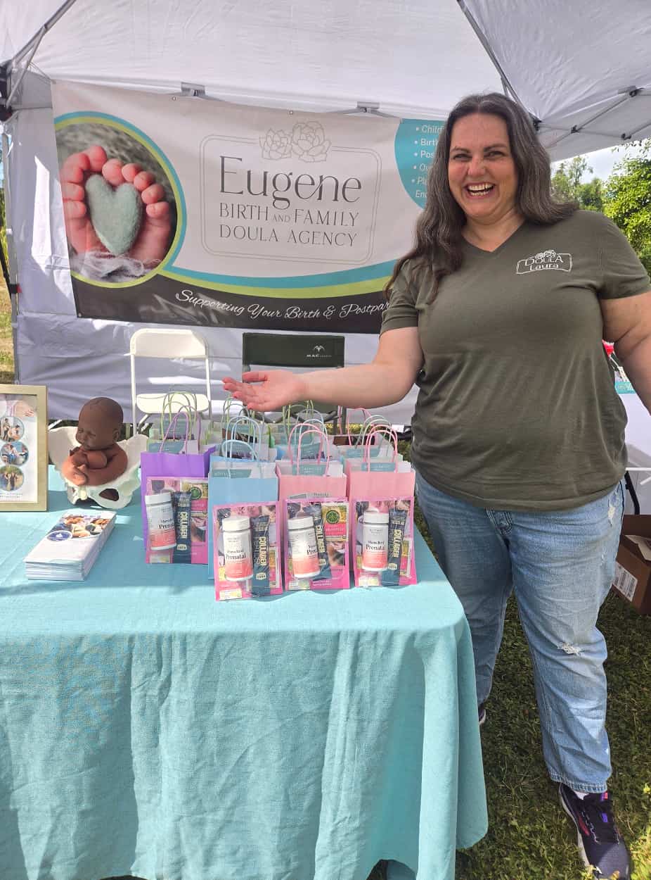 woman posing for eugene samples