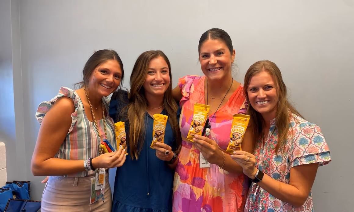 women holding proper good samples