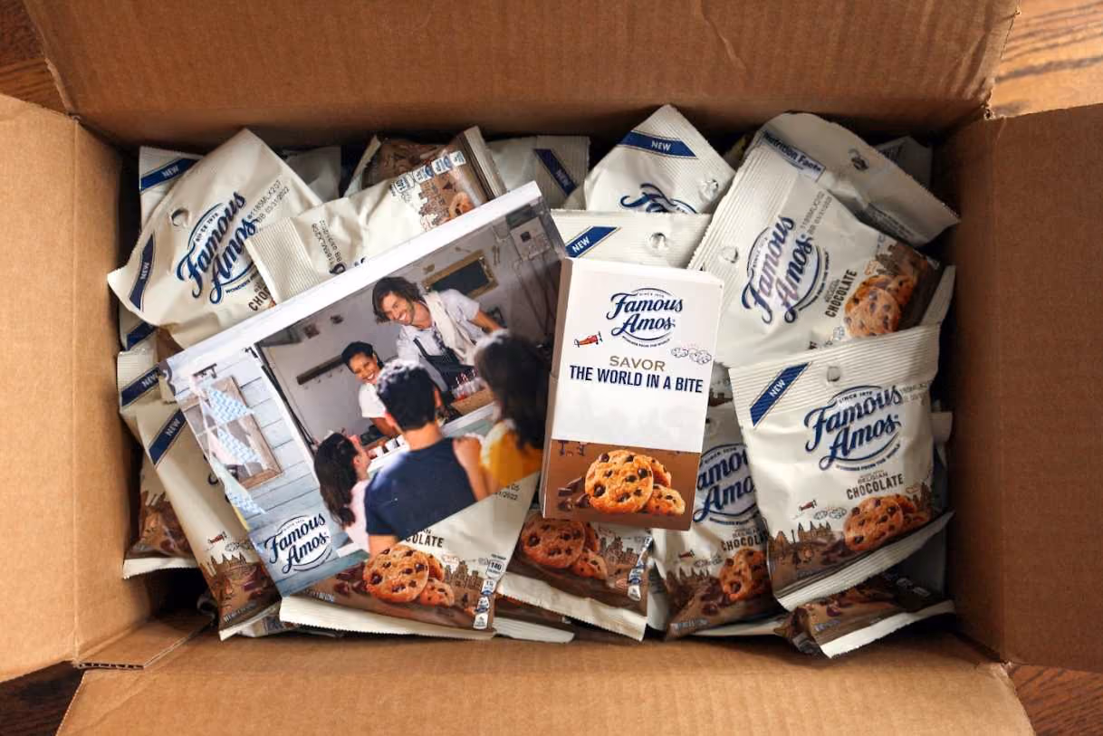 box of famous amos samples