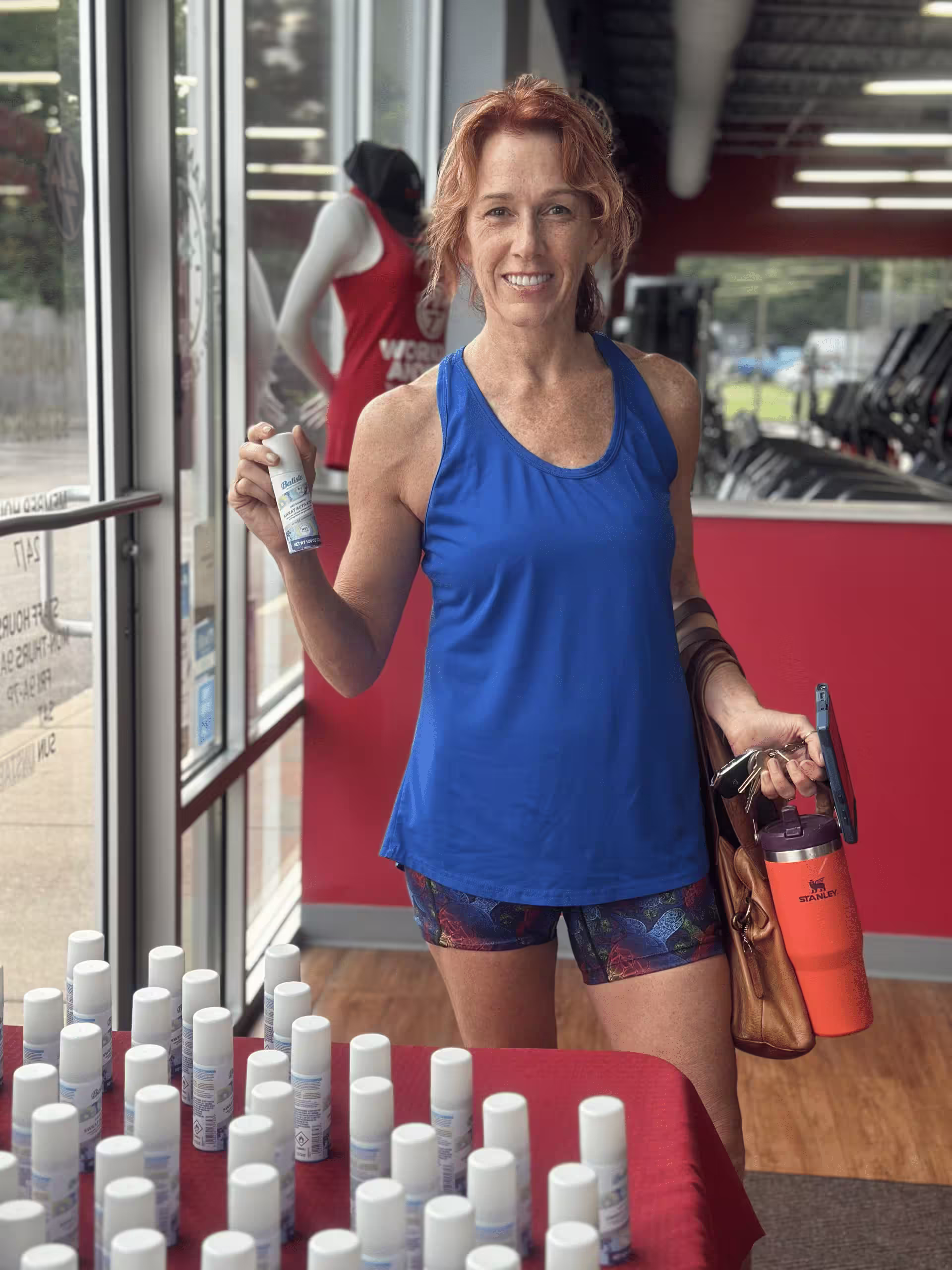 woman holding batiste sample