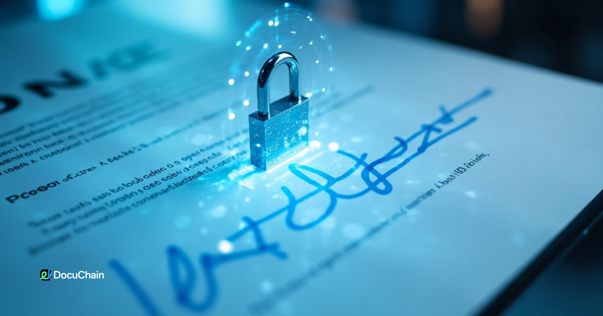 PDF eSignature secured with encryption and digital lock