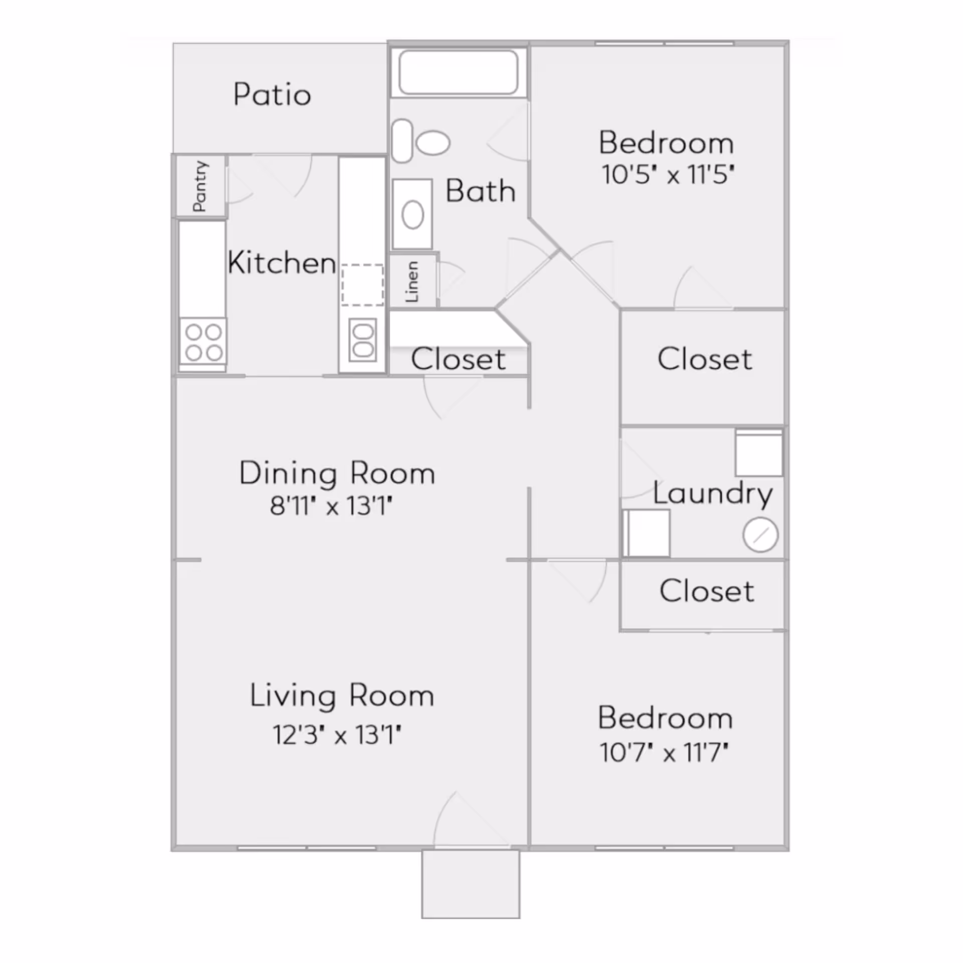 Two Bedroom layour