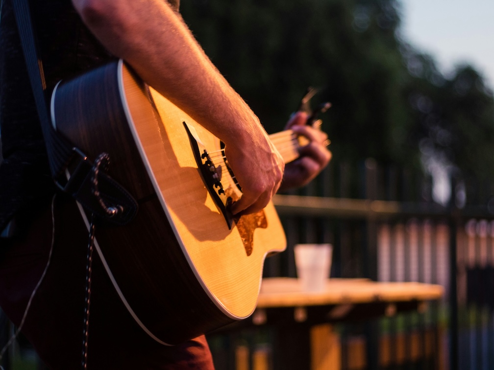 man playing guitar