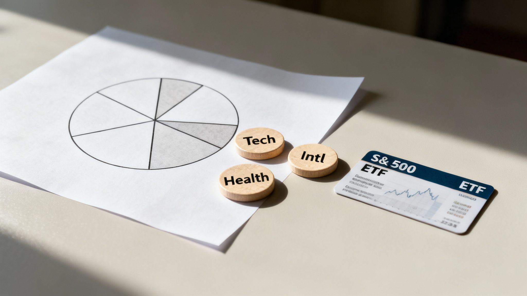 A person calmly reviewing their investment portfolio on a tablet in a well-lit, serene environment.