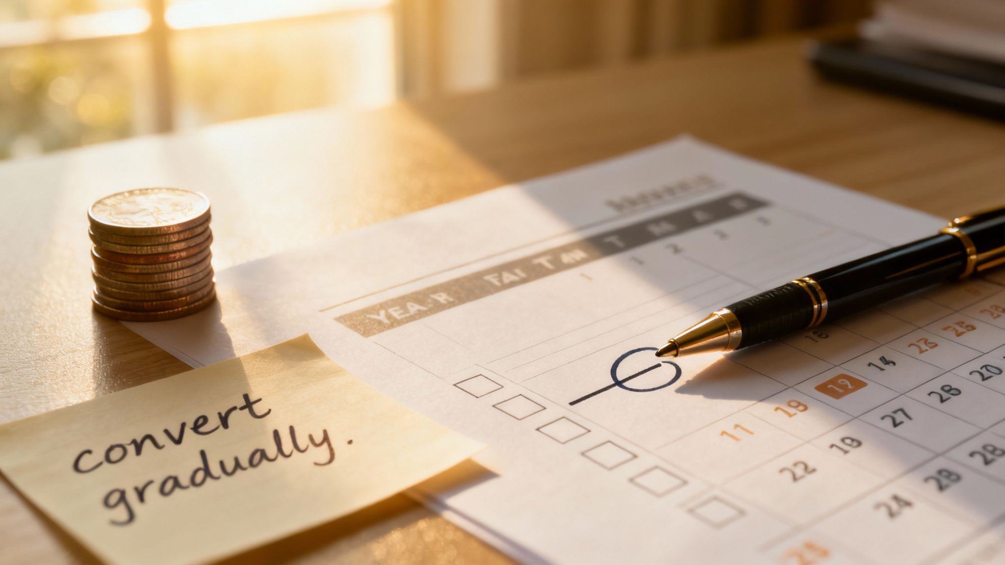 A person using a tablet to review charts and graphs, representing strategic financial planning.