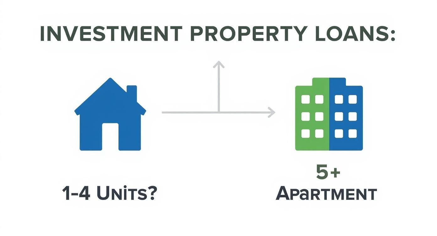 Infographic about commercial loans for investment property