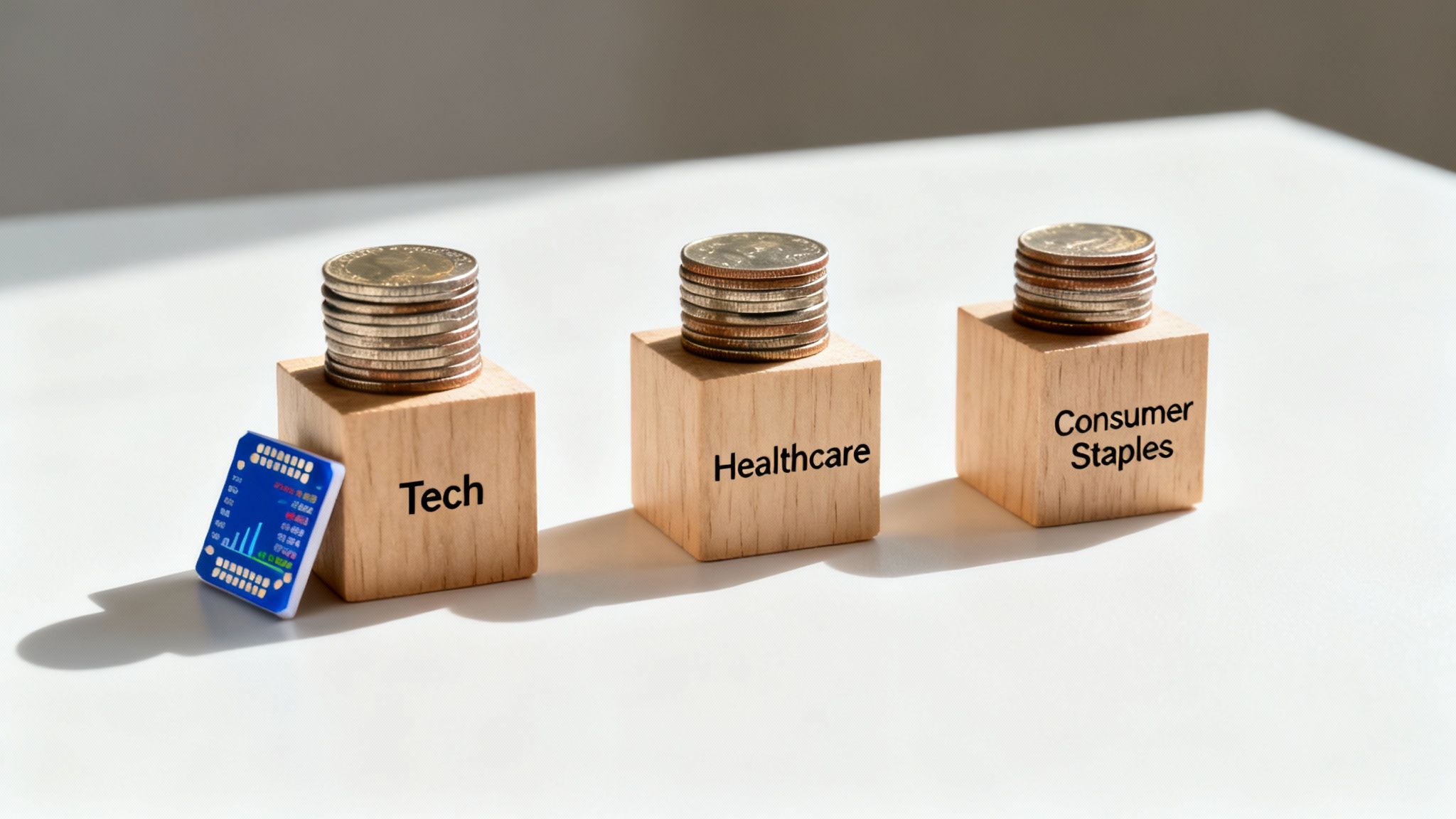 A person sitting in a well-lit office, reviewing charts and data on multiple screens, suggesting active portfolio management.