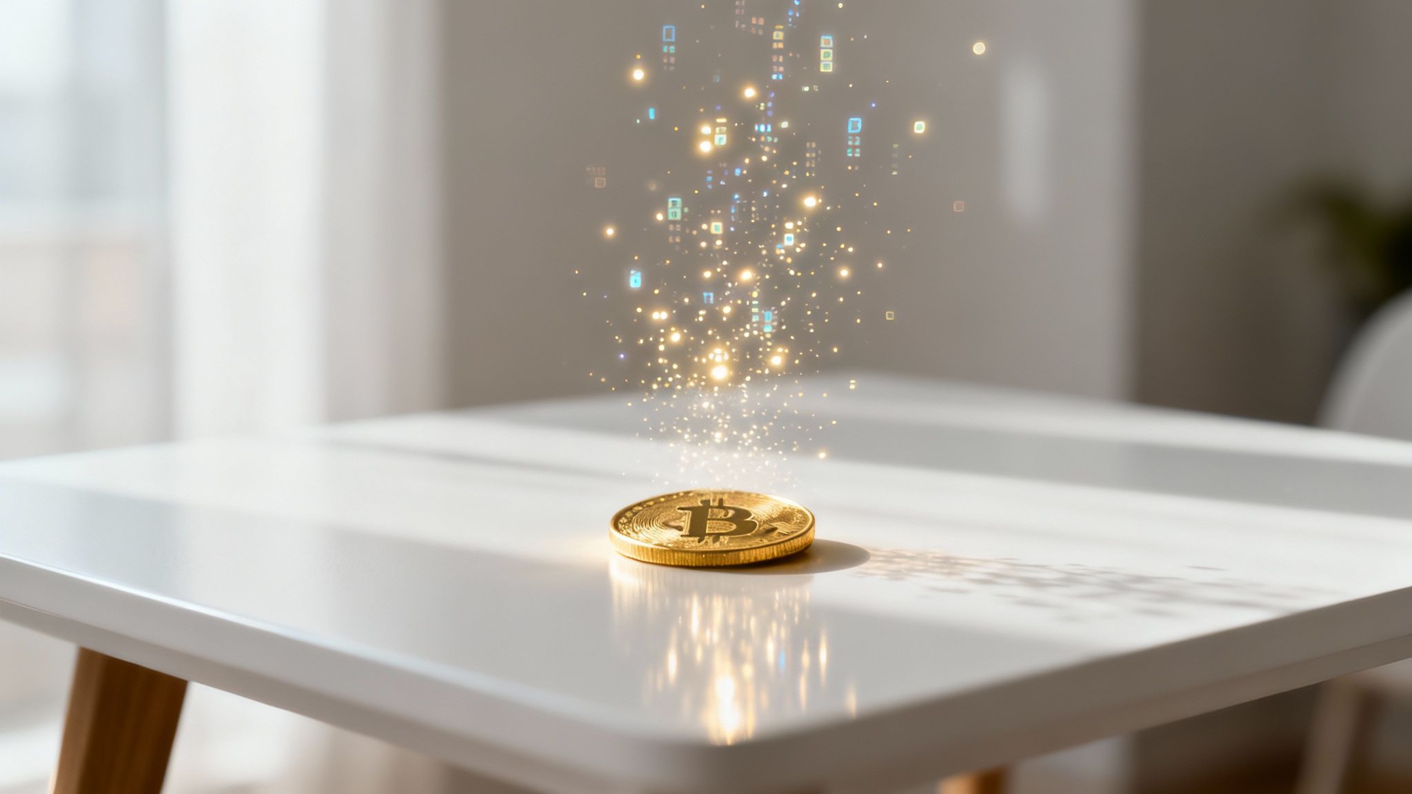 Abstract digital network representing cryptocurrency technology