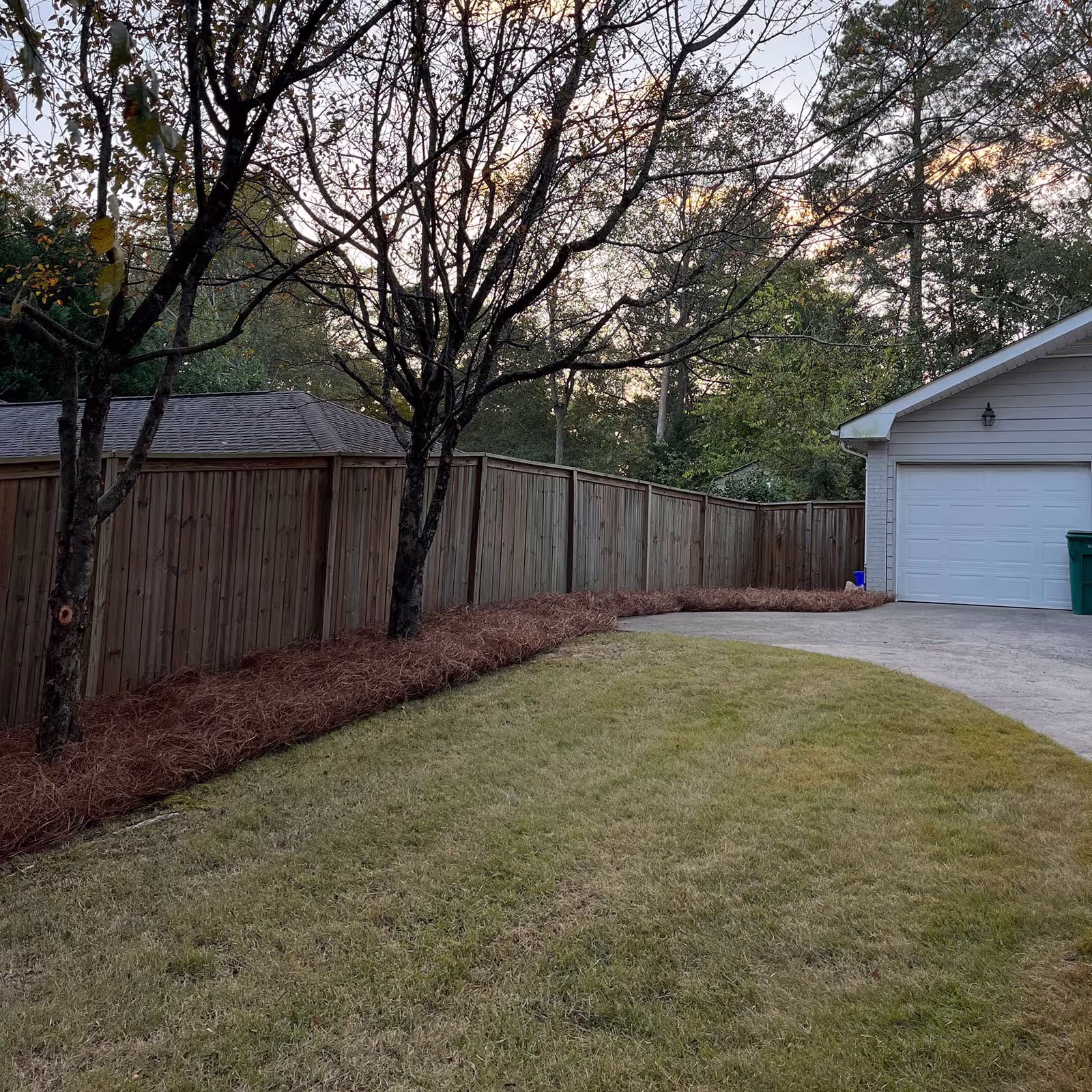 beautiful front yard after weekly property care service